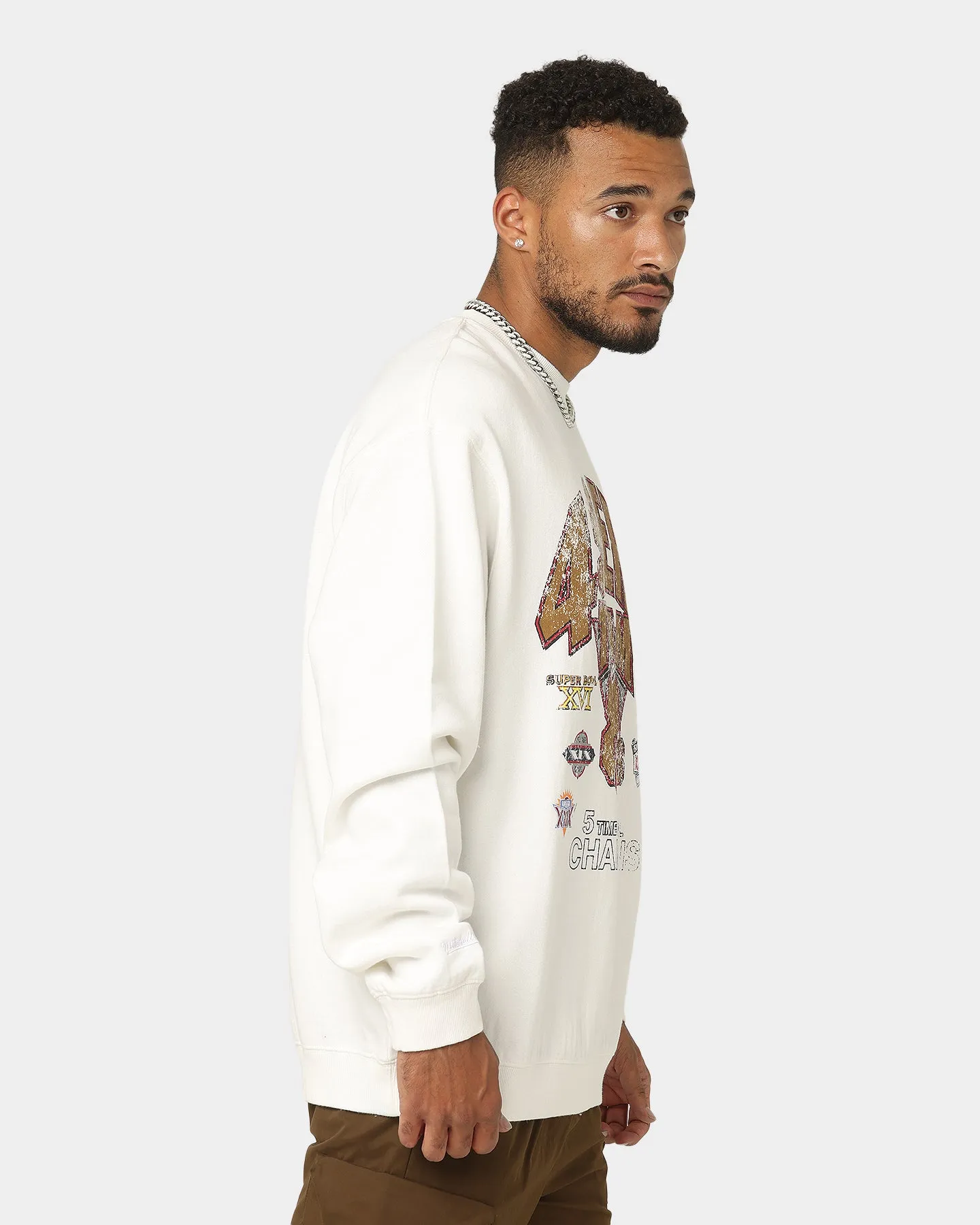 Mitchell & Ness San Francisco 49ers Vintage Super Bowl Crewneck Vintage White