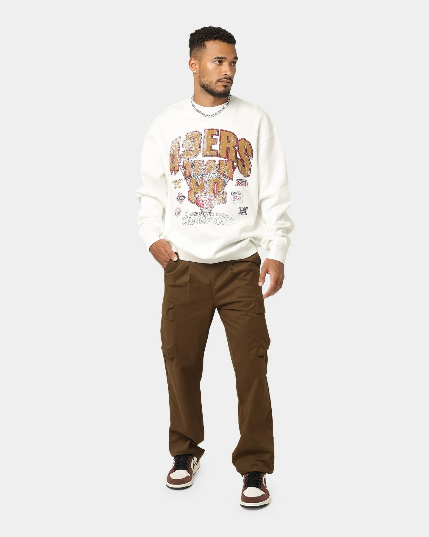 Mitchell & Ness San Francisco 49ers Vintage Super Bowl Crewneck Vintage White