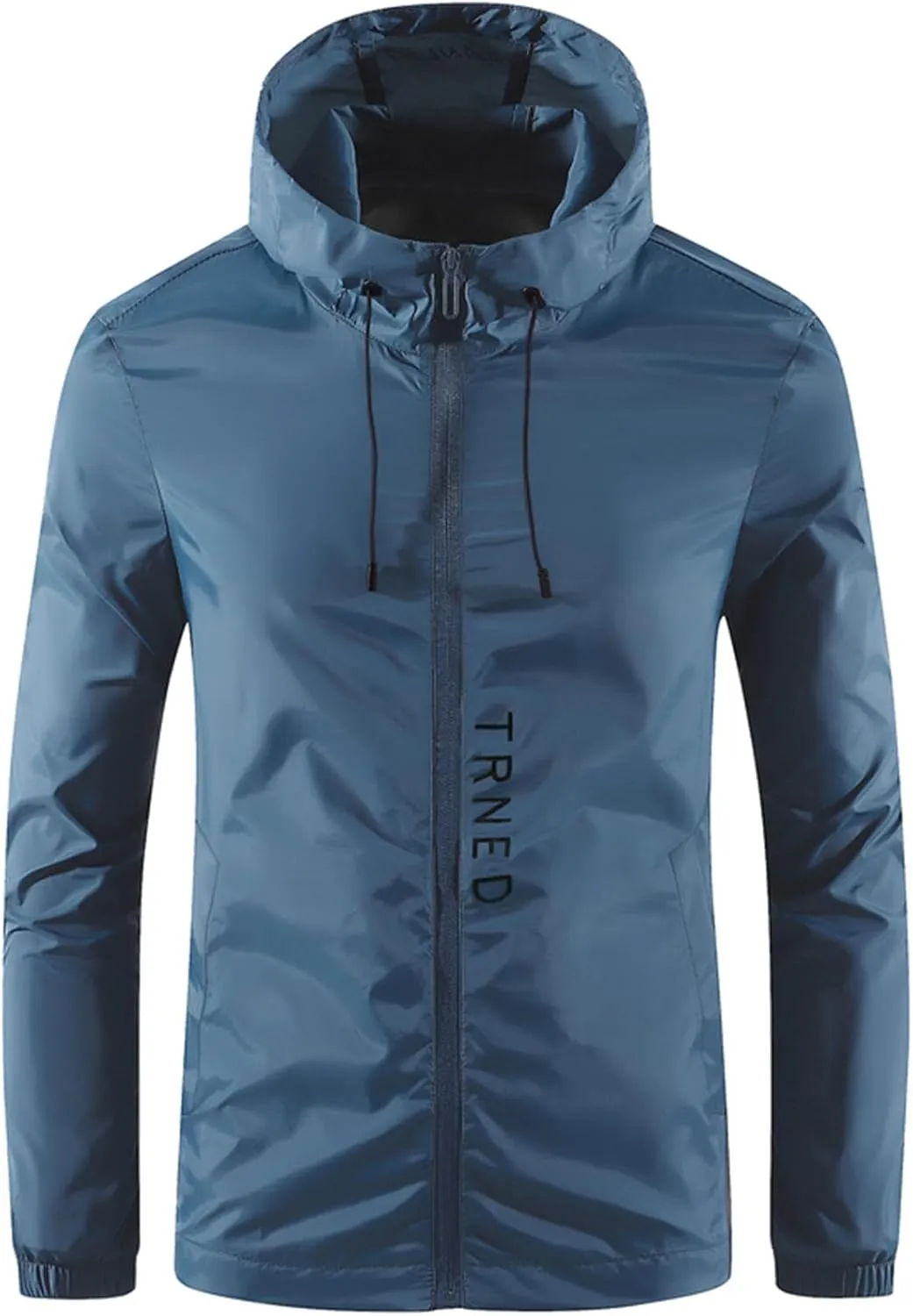 Mmoneyake Rain Coat for Men Packable Lightweight Waterproof Raincoat Hooded Windbreaker Jacket Outdoor Rain Gear for Travel