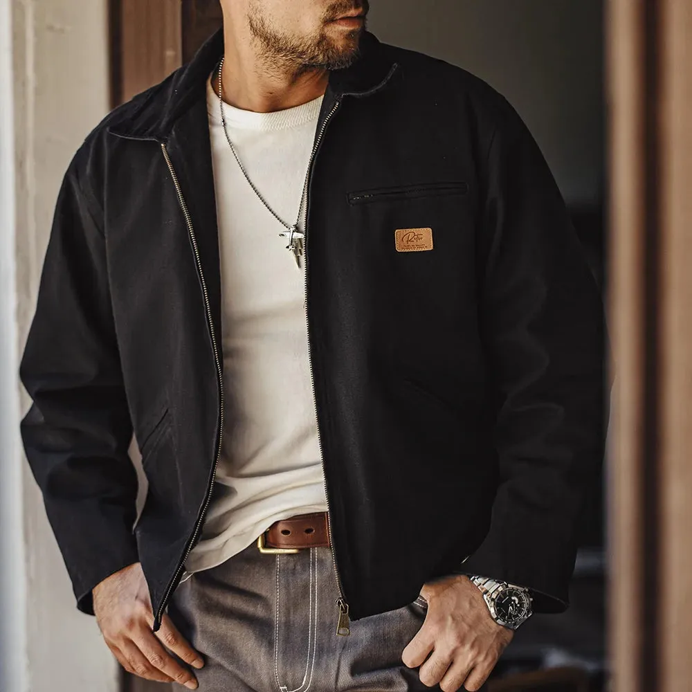 Modern Men Fashion Canvas Detroit Hunting  Jacket with Heavyweight Cotton Pockets Design