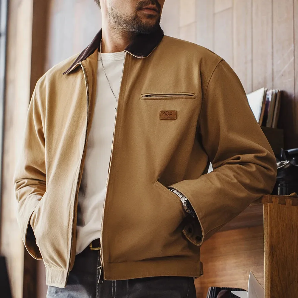 Modern Men Fashion Canvas Detroit Hunting  Jacket with Heavyweight Cotton Pockets Design