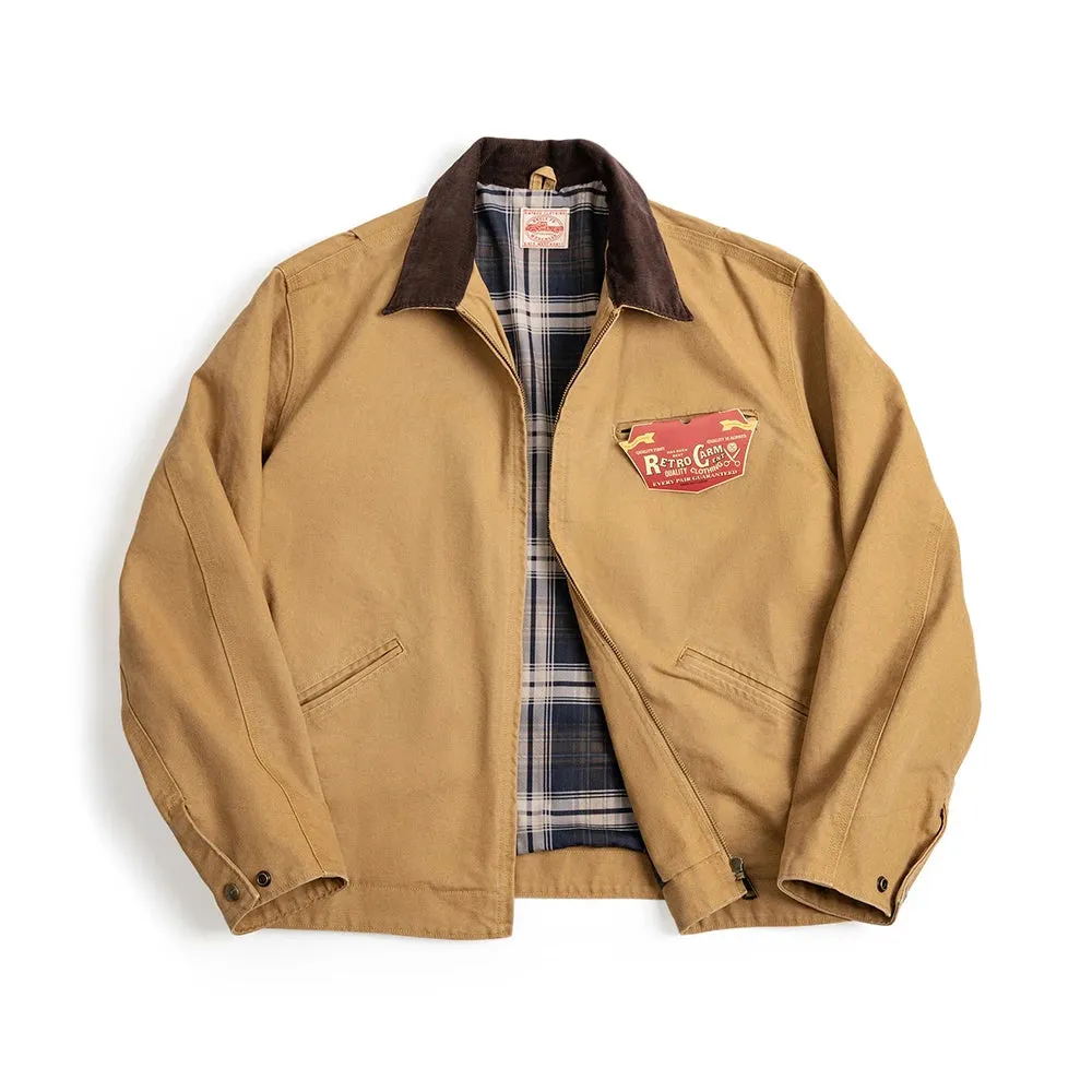 Modern Men Fashion Canvas Detroit Hunting  Jacket with Heavyweight Cotton Pockets Design