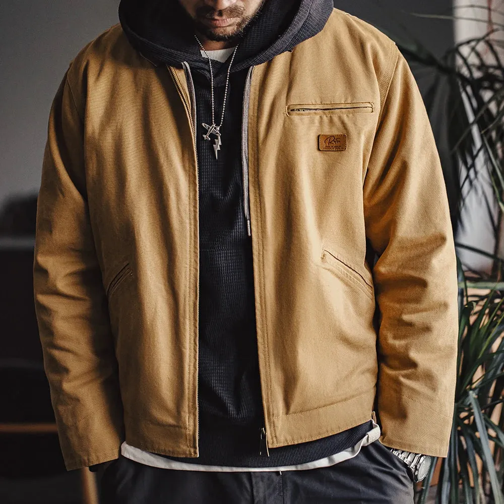 Modern Men Fashion Canvas Detroit Hunting  Jacket with Heavyweight Cotton Pockets Design