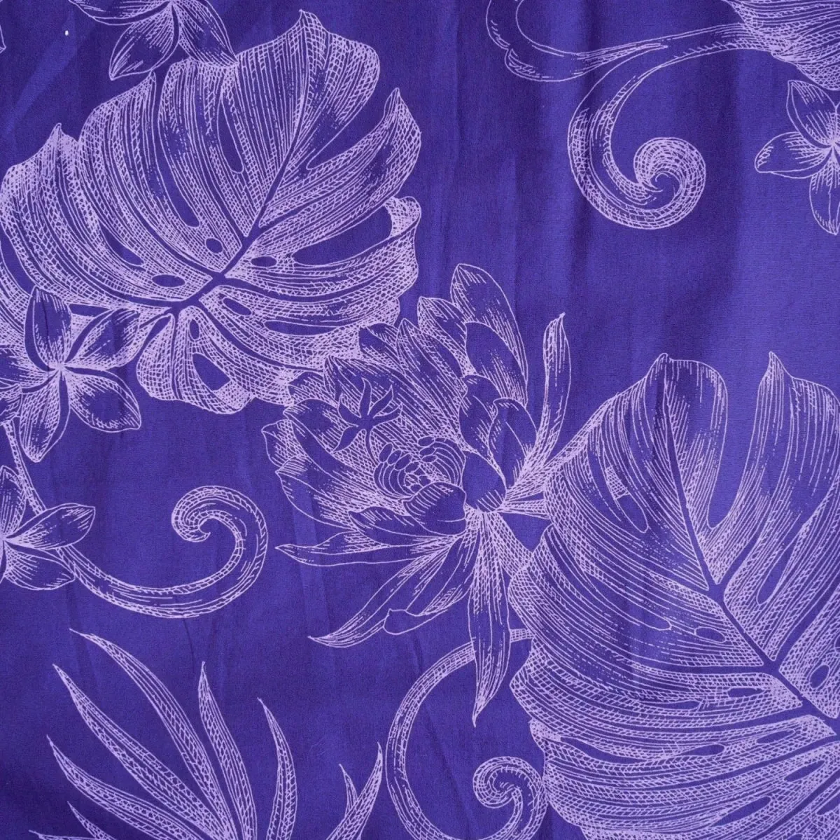 monstera cereus purple hawaiian girl flutter dress