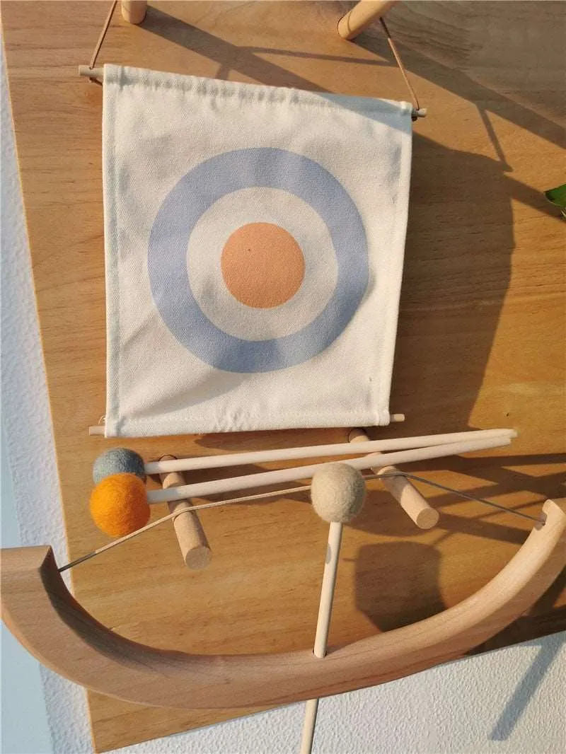 Montessori Outdoor Wooden Archery and Bowling Set