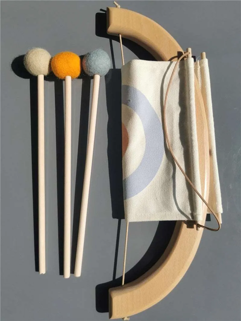 Montessori Outdoor Wooden Archery and Bowling Set