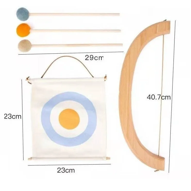Montessori Outdoor Wooden Archery and Bowling Set