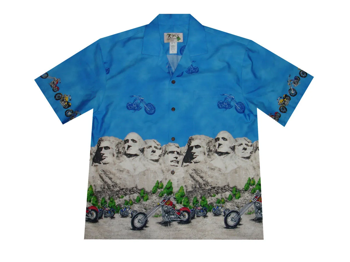 Mount Rushmore Cotton Aloha Shirt