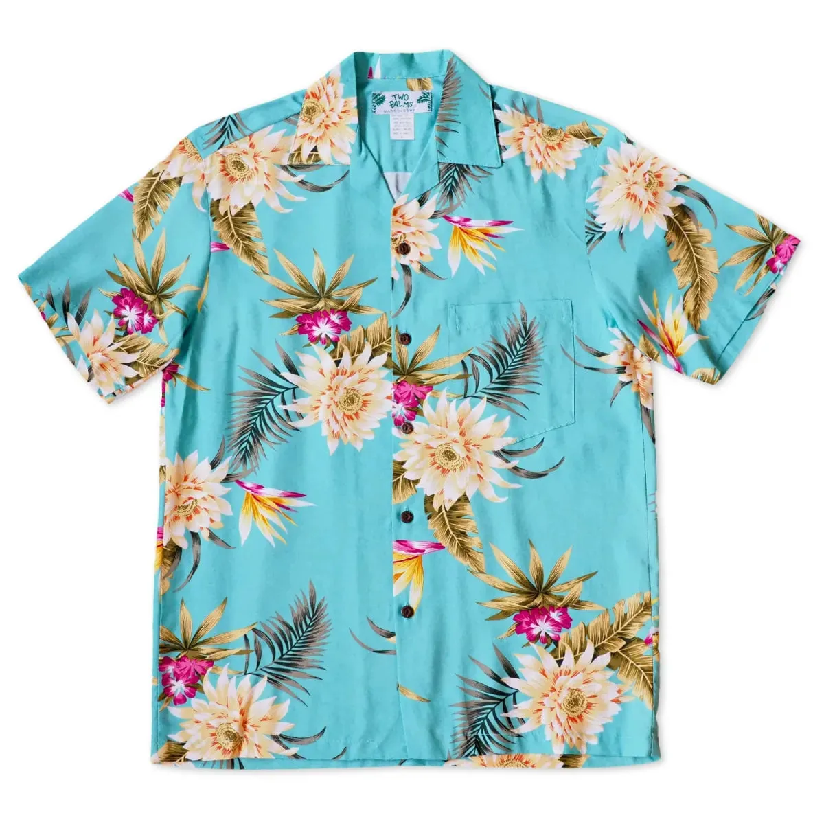 mountain green hawaiian rayon shirt
