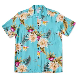 mountain green hawaiian rayon shirt