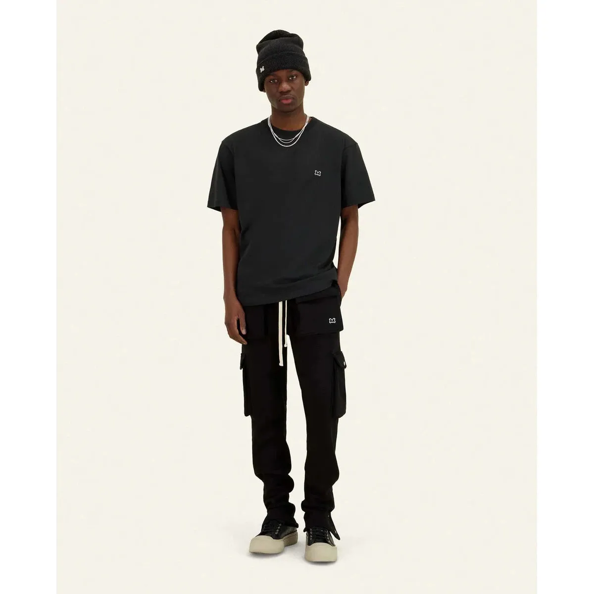 Mouty Black Jogging Cargo Pants