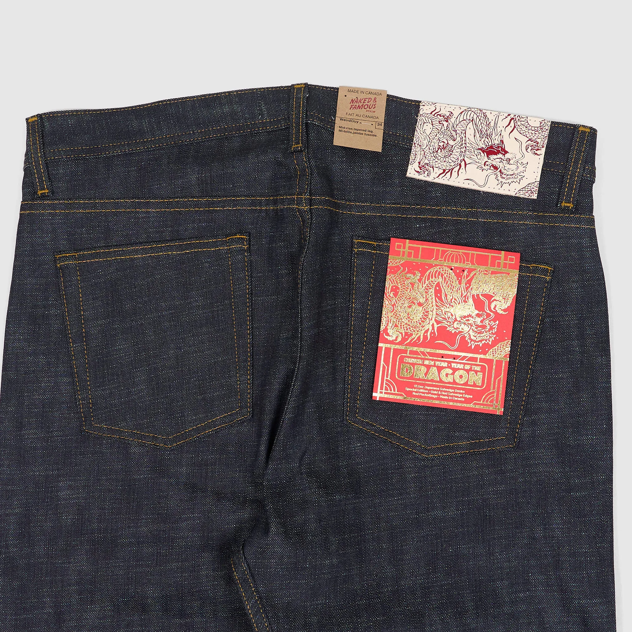 Naked & Famous Limited Edition Year Of The Dragon Weird Guy Jeans