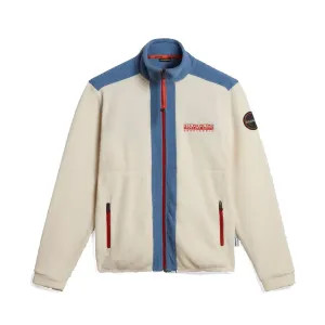 Napapijri - Anderby Whitecap Gray Full-Zip Fleece - NP0A4HDR - WHITECAP/GRAY