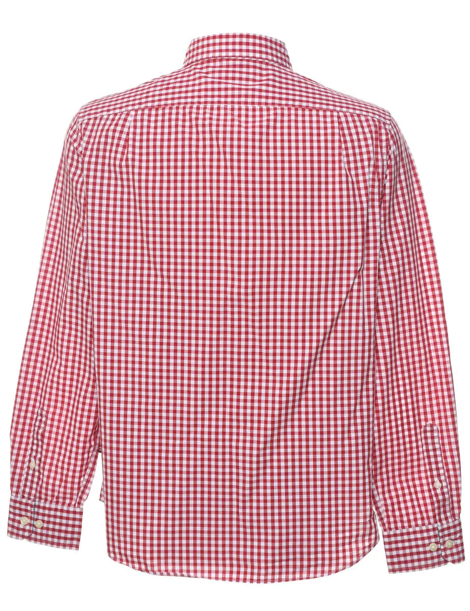 Nautica Checked Red & White Shirt - M