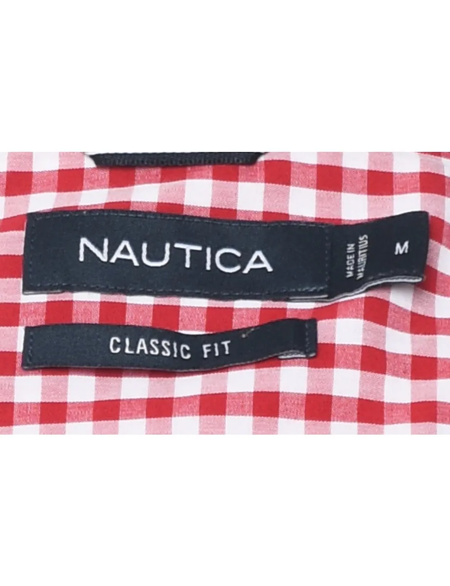 Nautica Checked Red & White Shirt - M