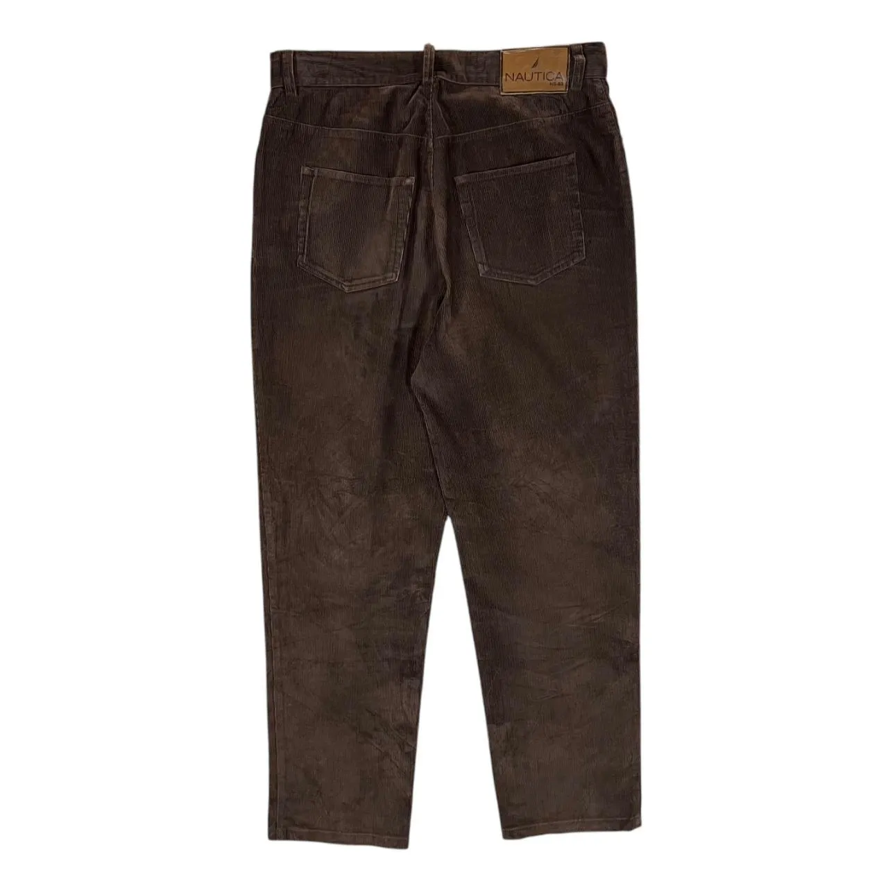 NAUTICA "Relaxed Fit" Classic Brown Corduroy Cord Straight Leg Trousers