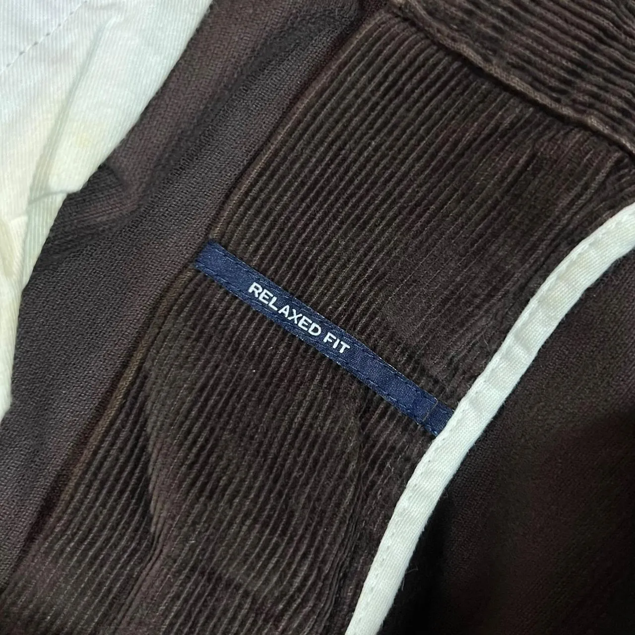 NAUTICA "Relaxed Fit" Classic Brown Corduroy Cord Straight Leg Trousers