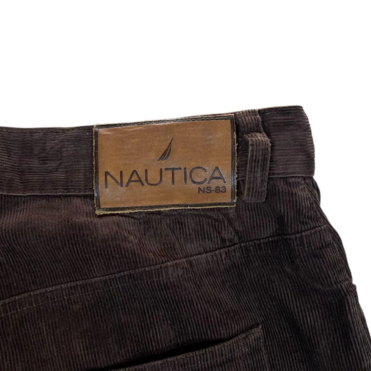 NAUTICA "Relaxed Fit" Classic Brown Corduroy Cord Straight Leg Trousers