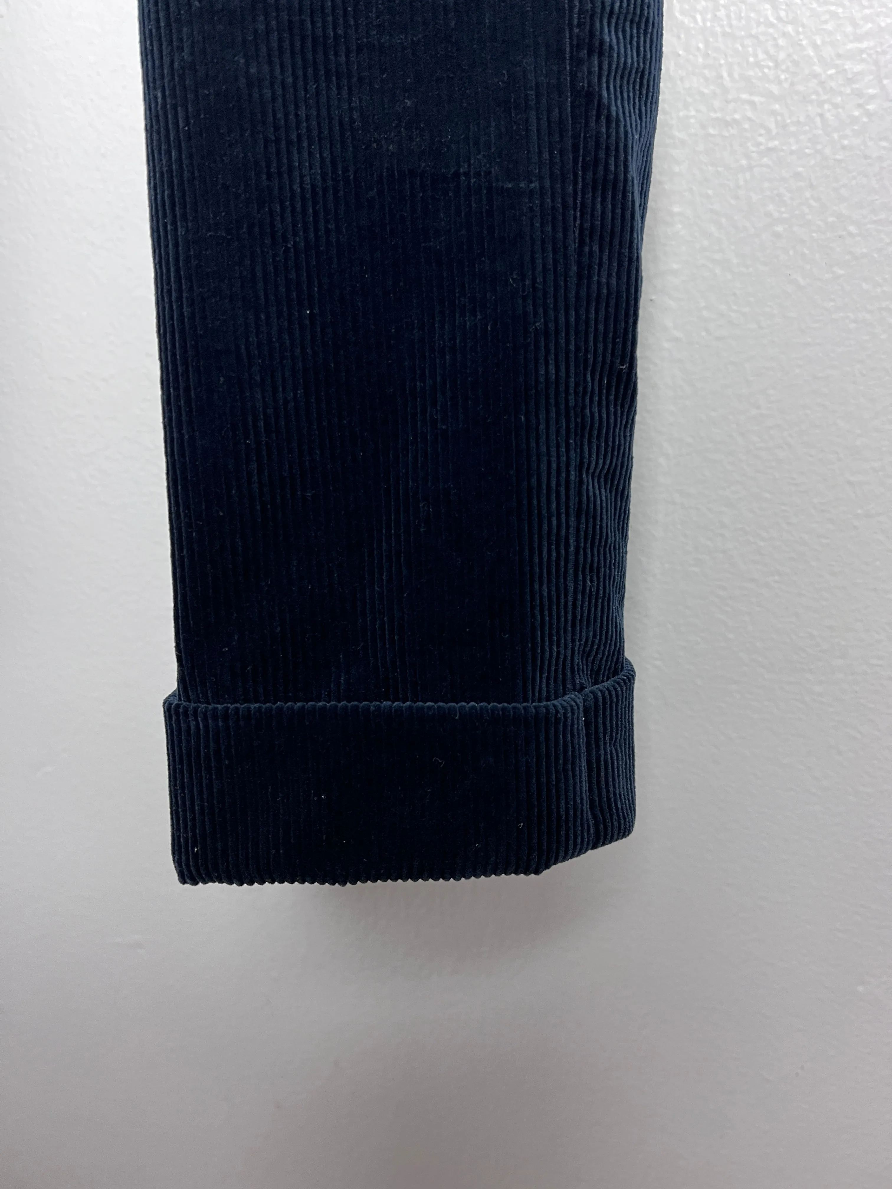 Navy Corduroy Cotton Stretch Classic Fit Pants