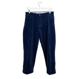 Navy Corduroy Cotton Stretch Classic Fit Pants