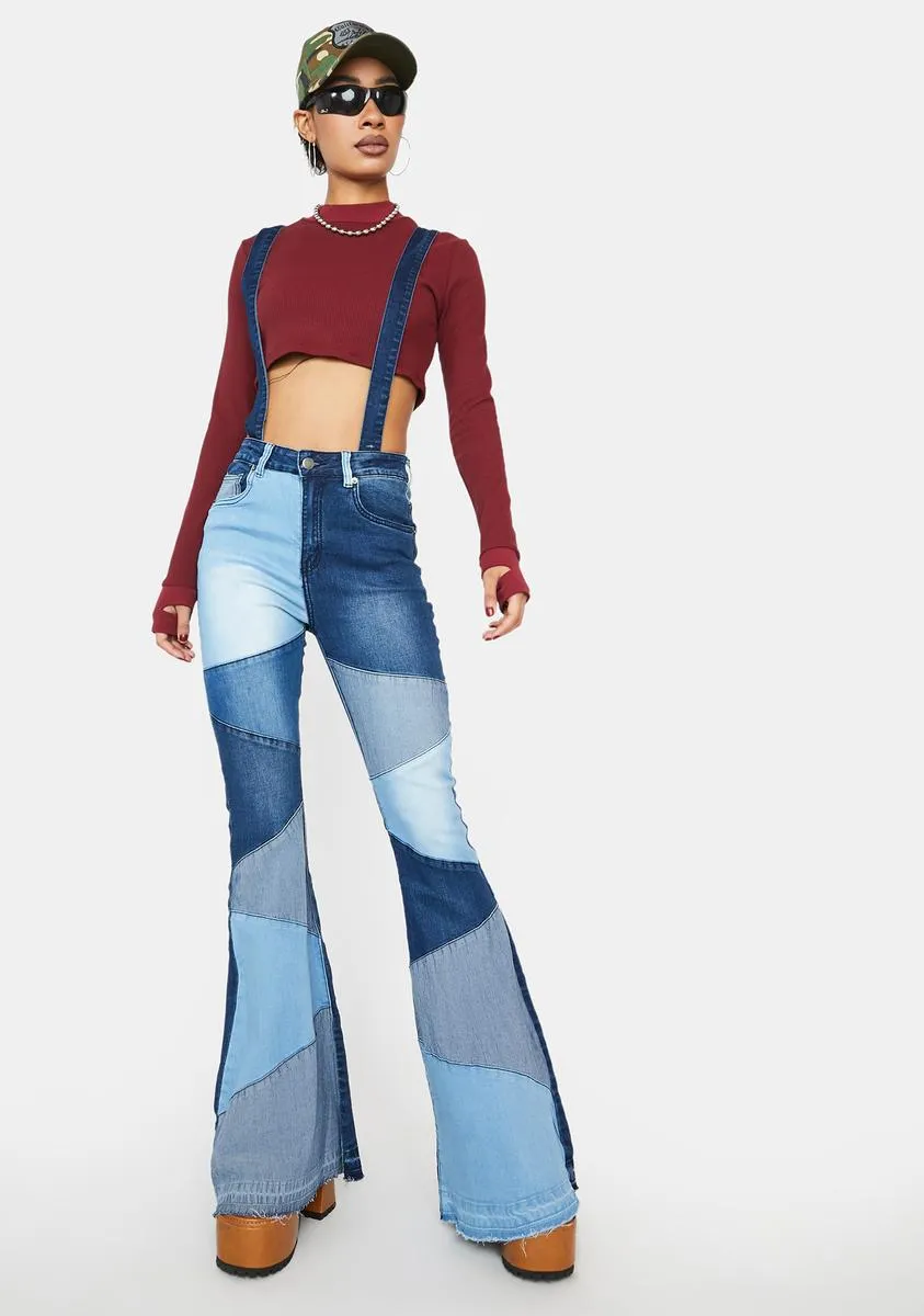 Navy On The Daily Patchwork Jeans