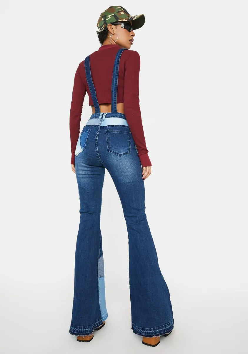 Navy On The Daily Patchwork Jeans