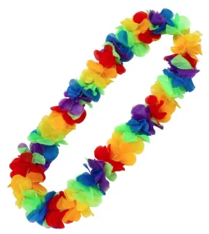 Neon Rainbow Flower Lei | 1ct