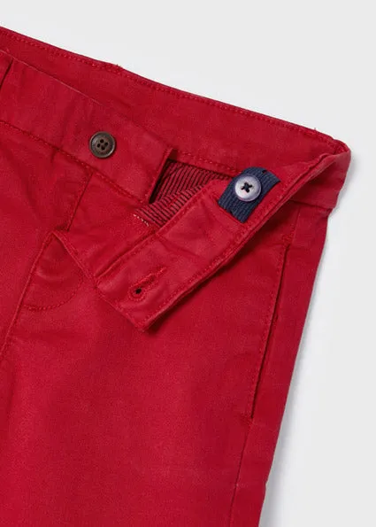 NEW AW23 Mayoral Boys Chino Trousers Red/47 521