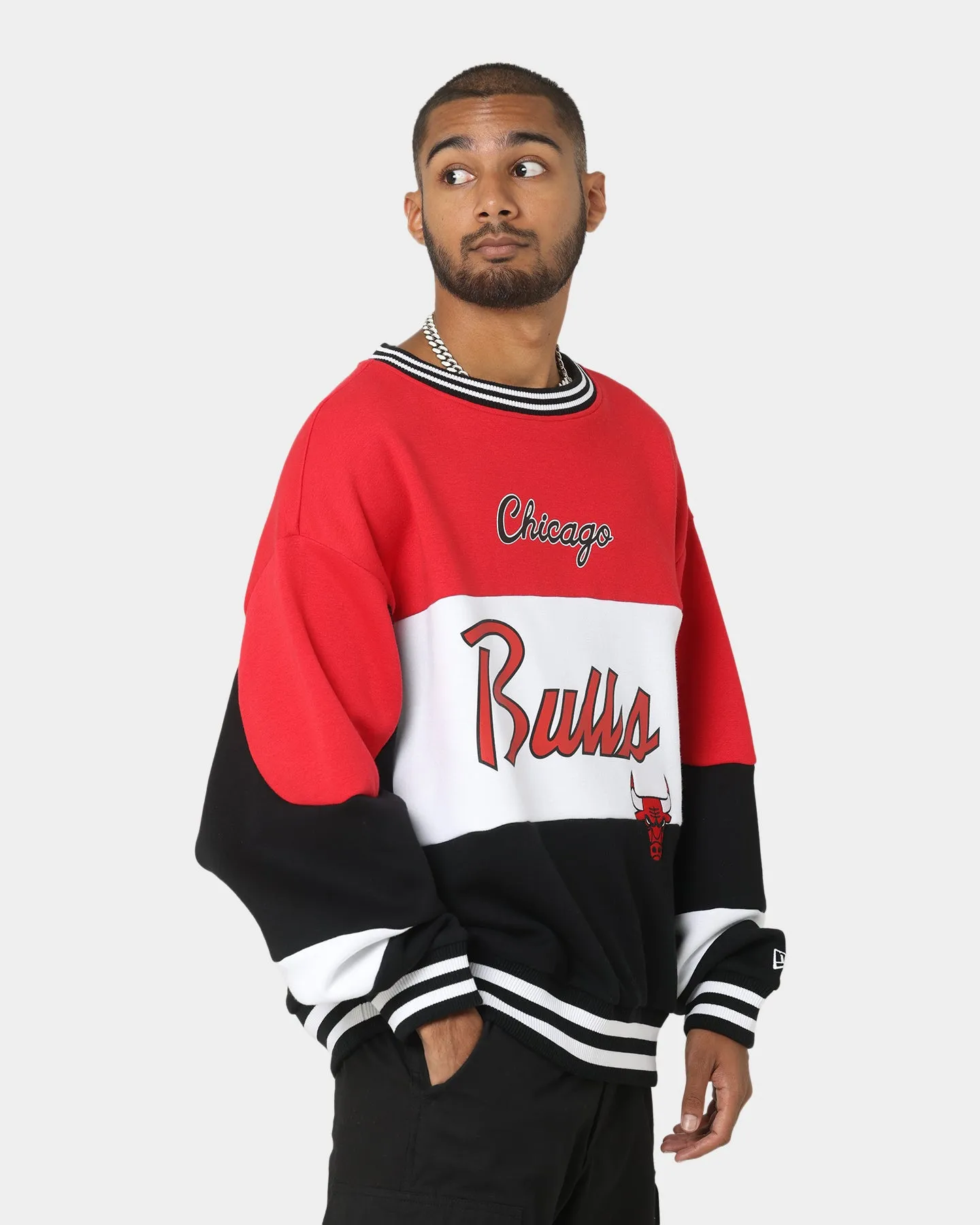 New Era Chicago Bulls Crewneck Black/White/Red
