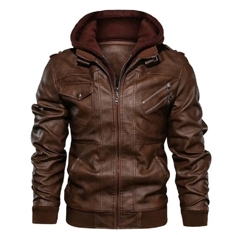 New Men's Leather Jackets: Autumn Casual Motorcycle PU Jacket, Biker Leather Coats. Brand Clothing in EU Size SA722