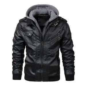 New Men's Leather Jackets: Autumn Casual Motorcycle PU Jacket, Biker Leather Coats. Brand Clothing in EU Size SA722