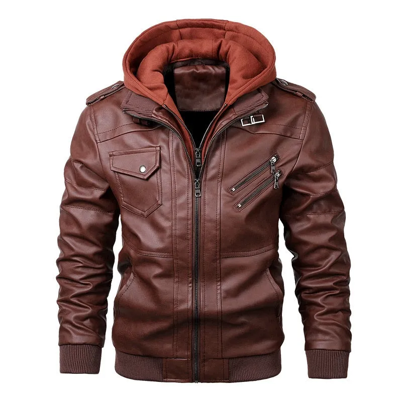 New Men's Leather Jackets: Autumn Casual Motorcycle PU Jacket, Biker Leather Coats. Brand Clothing in EU Size SA722