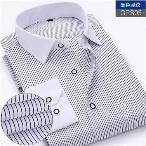 New Men's work shirts Long sleeve dress shirts