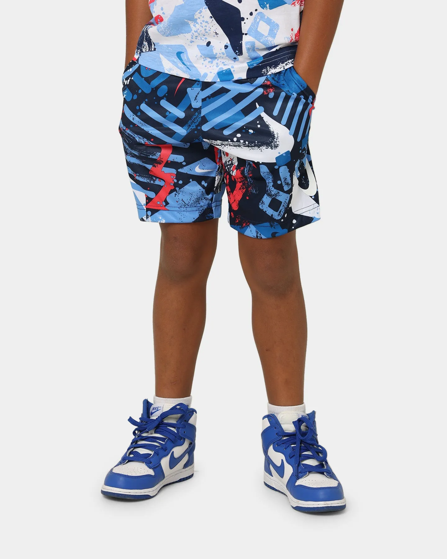 Nike Kid's Dri-Fit Thrill All Over Print Shorts Midnight Navy