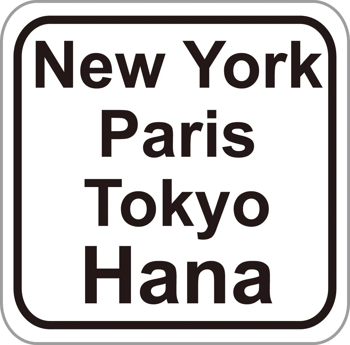 NY Paris... Hana     Decals