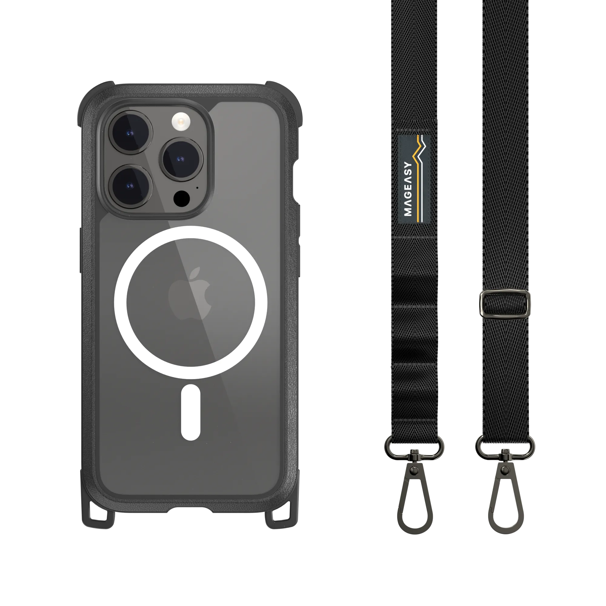 Odyssey M   Strap Rugged Utility Protective iPhone 15 Case with Lanyard