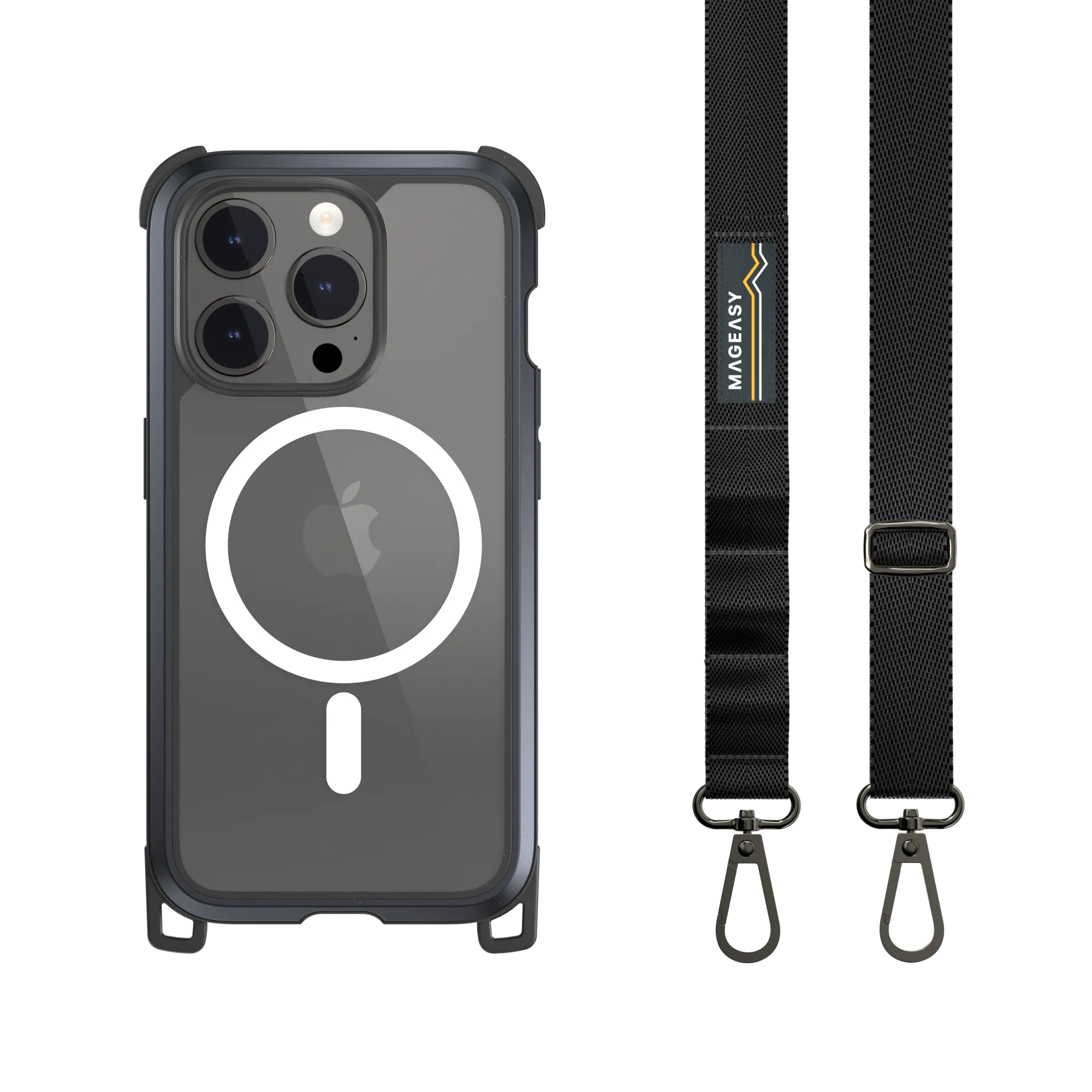 Odyssey M   Strap Rugged Utility Protective iPhone 15 Case with Lanyard