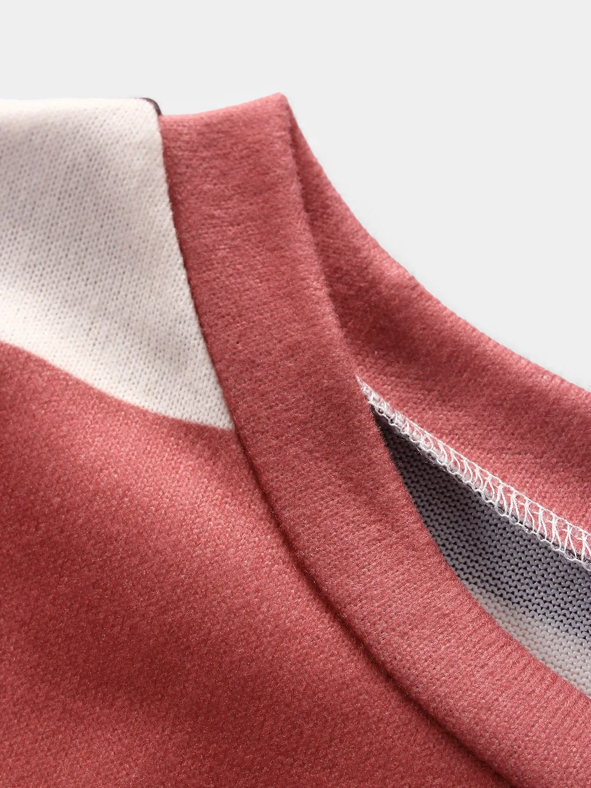 OEM ODM Round Neck Stripe Sequins Embellished Long Sleeve Curved Hem Pink T-Shirts