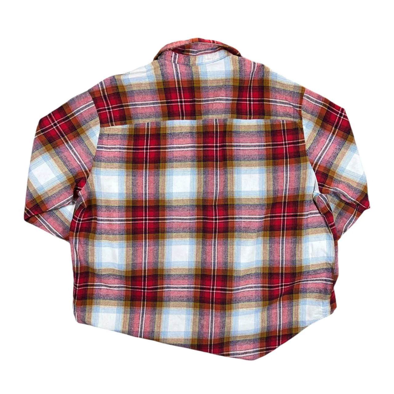 OLD NAVY "The Boyfriend Shirt" Plaid Check Long Sleeve Cotton Flannel Shirt