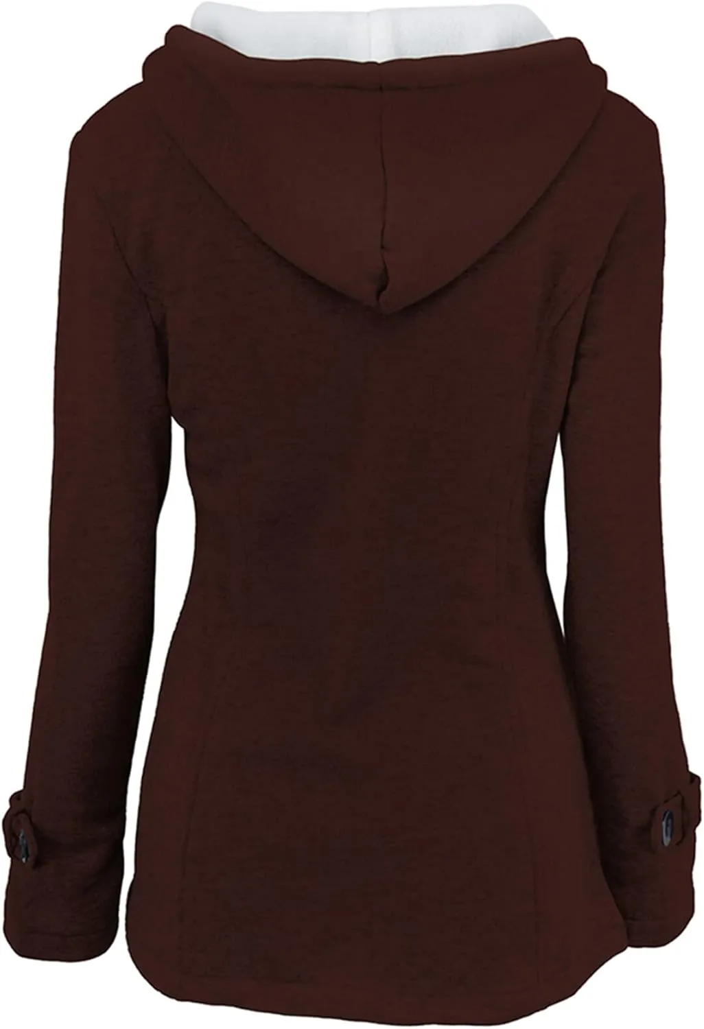 OMZIN Women Classic Hooded Coat Winter Casual Outerwear Fleece Lined Pockets
