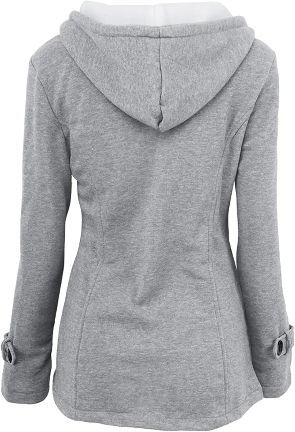 OMZIN Women Classic Hooded Coat Winter Casual Outerwear Fleece Lined Pockets