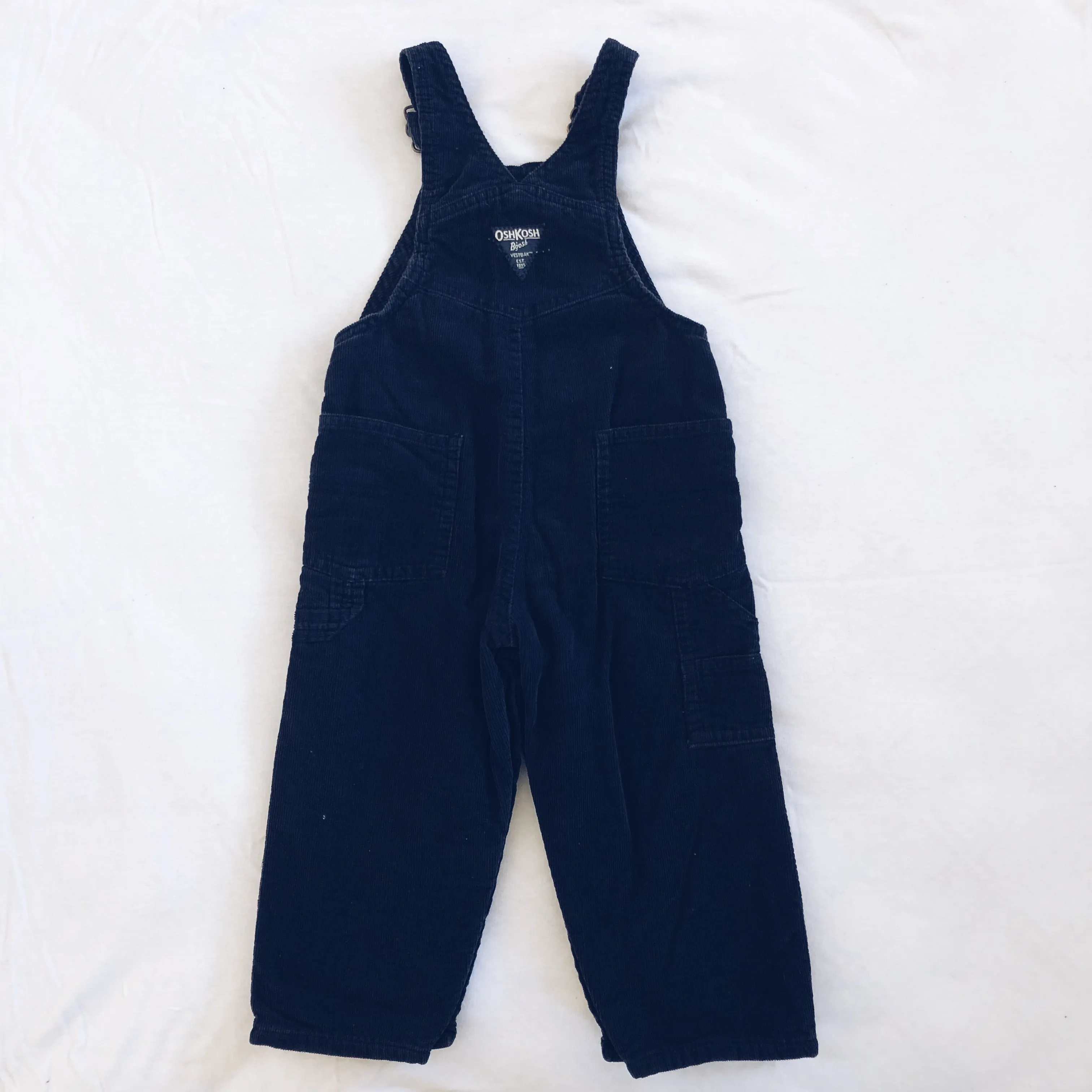 Oshkosh Navy Blue Corduroy Overalls 24M