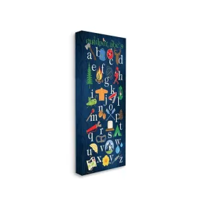 Outdoor ABCs 10"x24" Stretched Canvas Wall Art