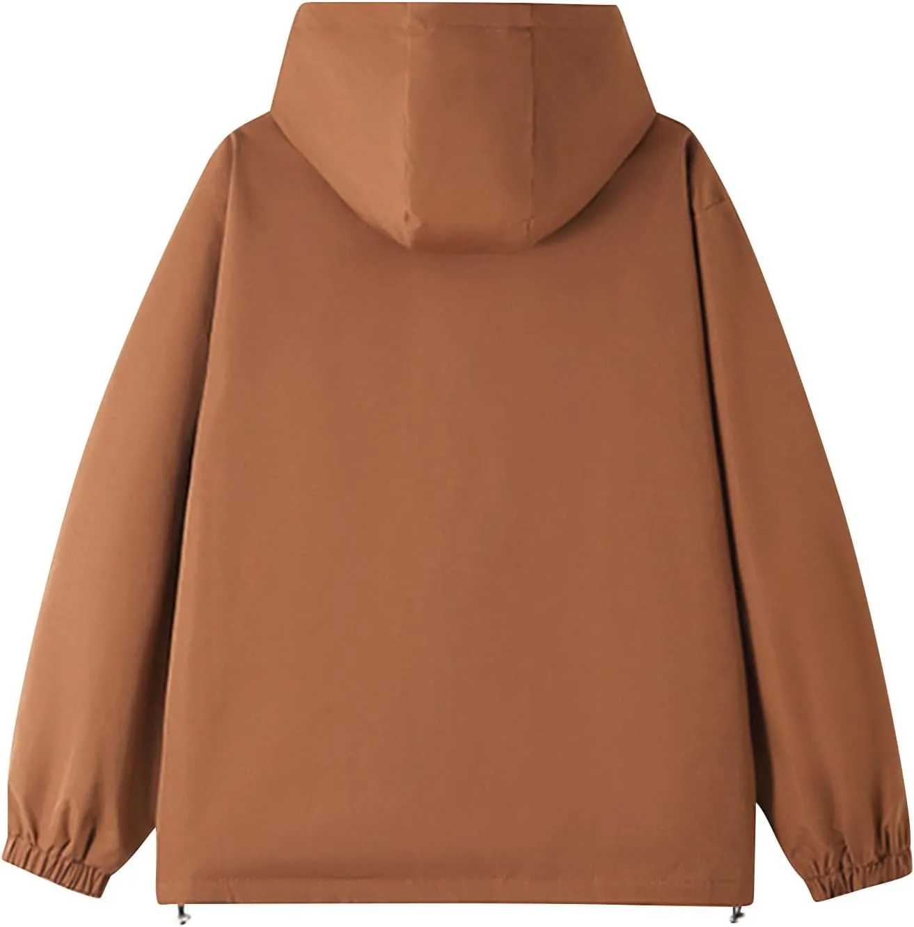Oversized Waterproof Rain Jacket for Women Full Zip Up Lightweight Rain Coat Outdoor Windbreaker Hooded Coats
