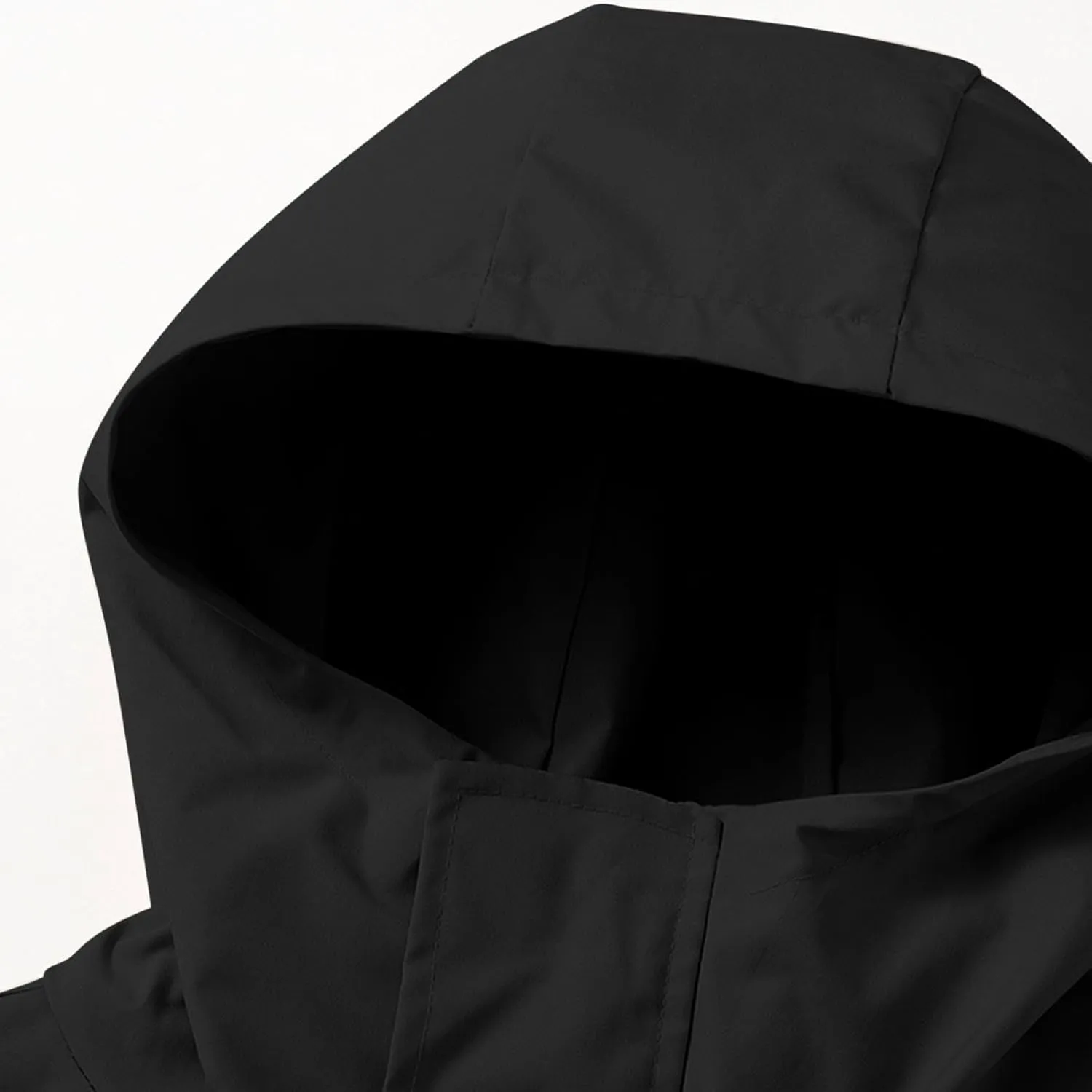 Oversized Waterproof Rain Jacket for Women Full Zip Up Lightweight Rain Coat Outdoor Windbreaker Hooded Coats
