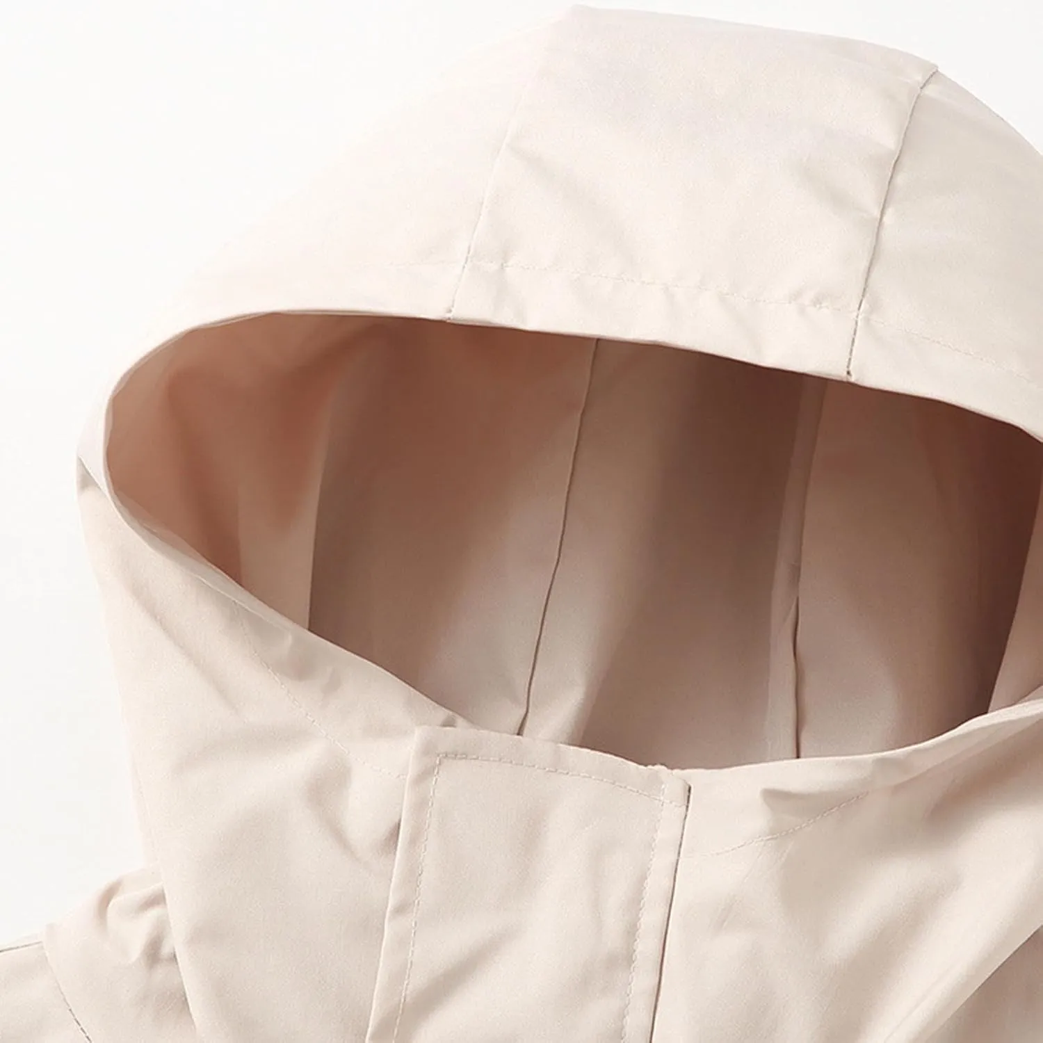 Oversized Waterproof Rain Jacket for Women Full Zip Up Lightweight Rain Coat Outdoor Windbreaker Hooded Coats