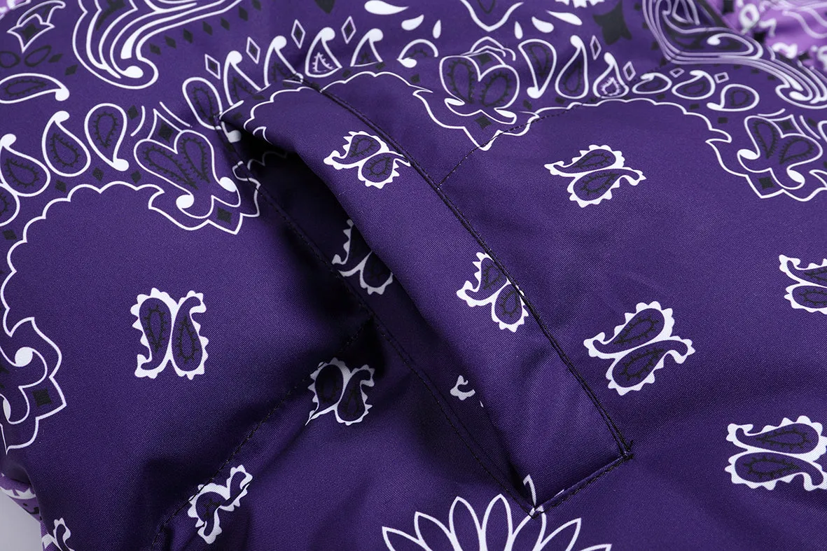 Paisley Print Two Piece Puffer Jacket