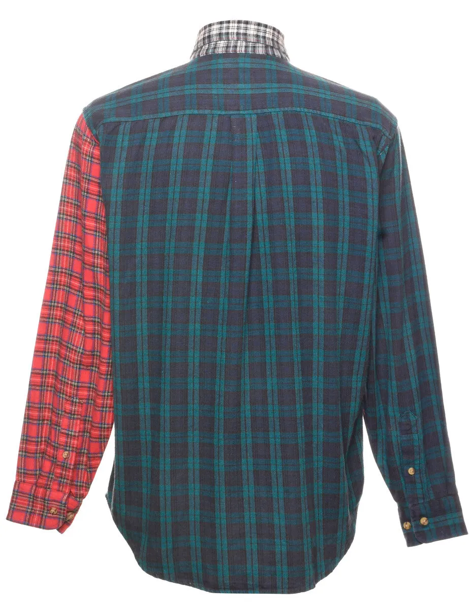 Patchwork Checked Shirt - S