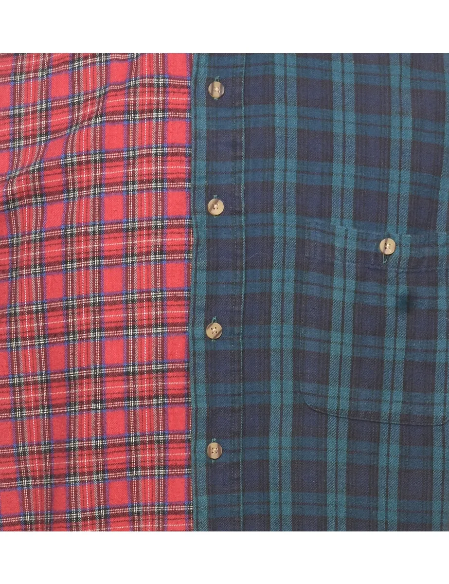 Patchwork Checked Shirt - S