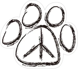 Peace Paws Decals